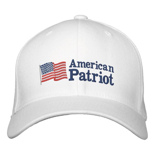 Gorra Bordada Bandera Patriótica Americana W (Anverso)
