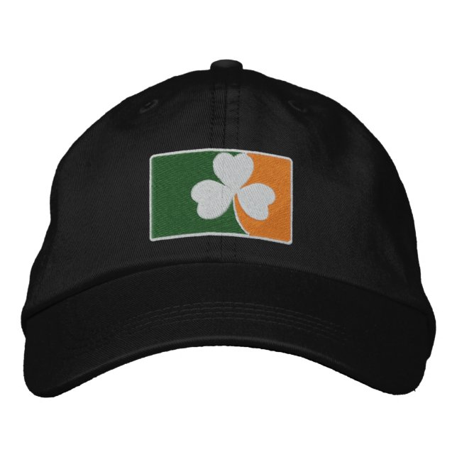 Gorra Bordada Bandera Shamrock irlandesa (Anverso)