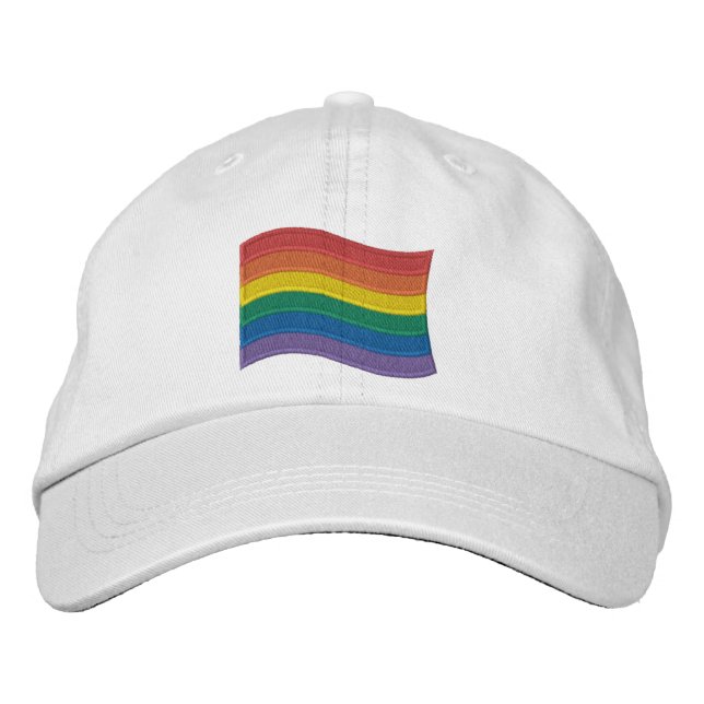 Gorra Bordada Bandera tradicional del Orgullo LGBTQ+ Béisbol bor (Anverso)