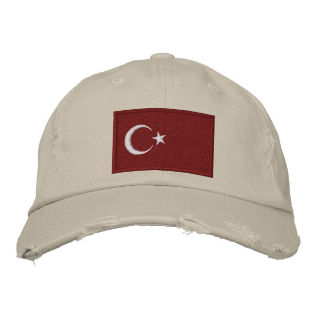 Gorra Bordada Bandera Turca Turquia (Anverso)