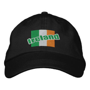 Gorra Bordada Bandera y texto patriótico irlandés de Irlanda