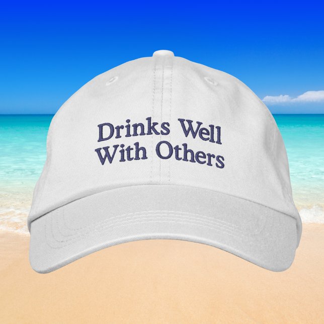 Gorra Bordada Bebe Bien Con Otros Divertido Preppy Vino Béisbol (Subido por el creador)