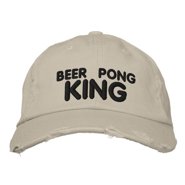Gorra Bordada Beer Pong King (Anverso)