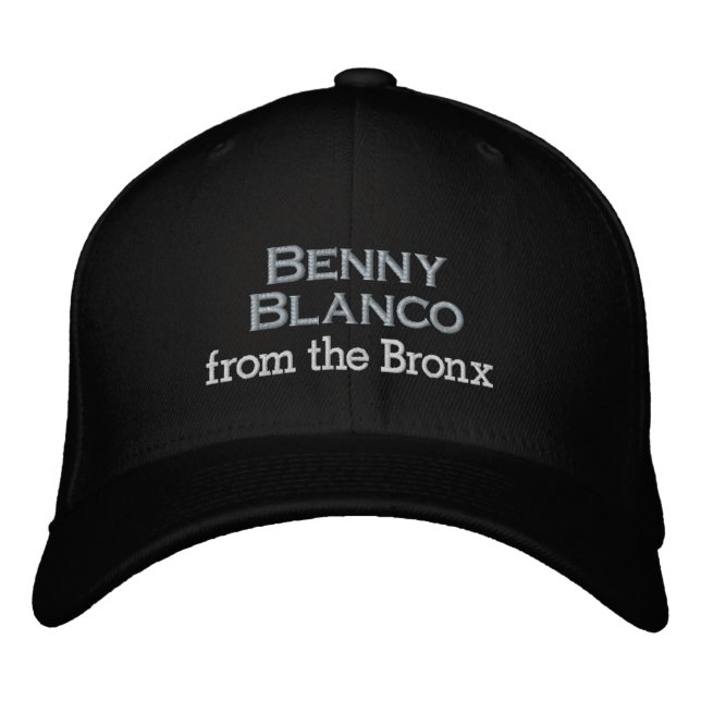 Gorra Bordada Benny Blanco del Bronx (Anverso)