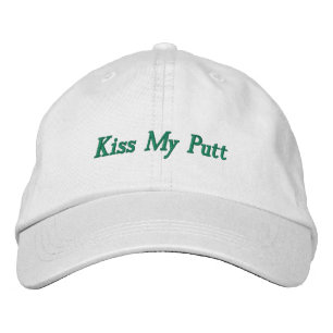 Gorra Bordada 'Besa Mi Putt' Papá Divertido Estilo Golf Gracioso