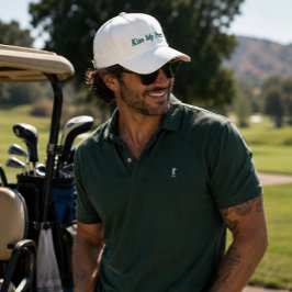 Gorra Bordada 'Besa Mi Putt' Papá Divertido Estilo Golf Gracioso