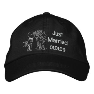 Gorra Bordada Beso de novia y novio - recién casado