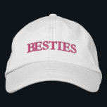Gorra Bordada Besties Best Friends Personalizado de tipografía m<br><div class="desc">El Besties Best Friends Modern Typography Personalizado Embroidered Baseball Cap presenta el sencillo y moderno texto bordado "Besties". Perfecto como regalo para tu mejor amiga,  prima,  hermana,  mamá y más. Creado por Evco Studio www.zazzle.com/store/evcostudio</div>