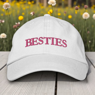 Gorra Bordada Besties Best Friends Personalizado de tipografía m