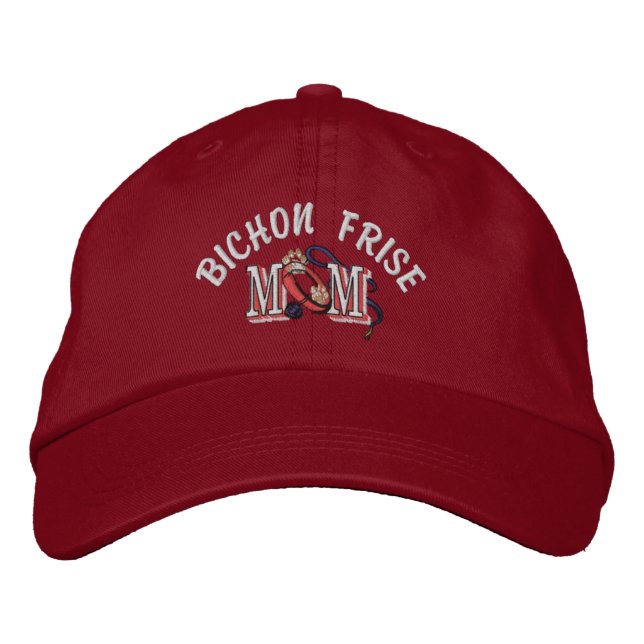 Gorra Bordada Bichon Frise Dog MOM (Anverso)