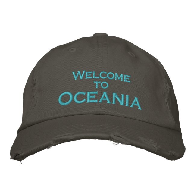 Gorra Bordada Bienvenidos a Oceanía (Anverso)