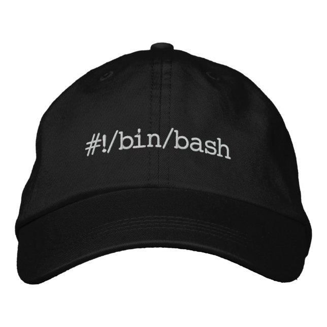 Gorra Bordada #!/bin/bash (Anverso)