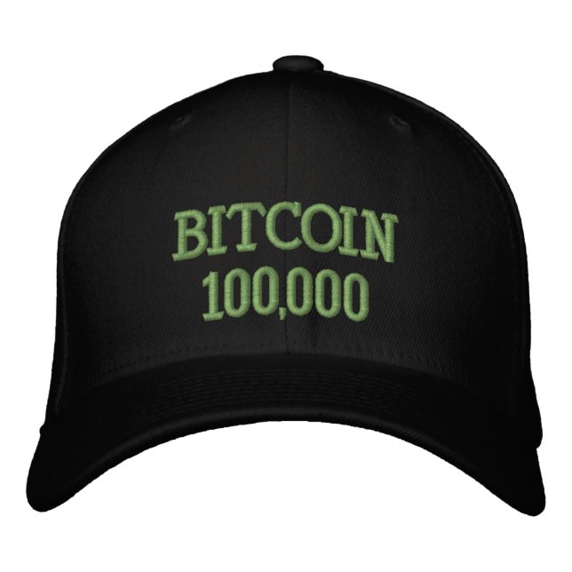 Gorra Bordada Bitcoin 100000 Celebración (Anverso)