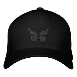 Gorra Bordada Black on Black Monarch Butfly