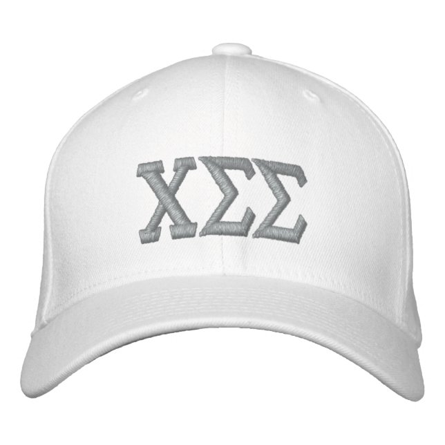 Gorra Bordada Blanco con letras grises (Anverso)