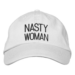 Gorra Bordada Blanco negro de mujer desagradable
