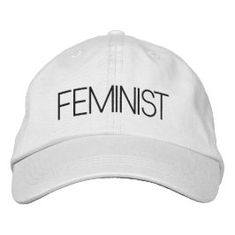 Gorra Bordada Blanco negro feminista moderno