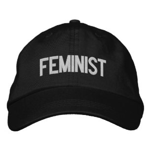 Gorra Bordada Blanco negro feminista moderno y audaz bordado