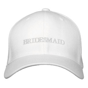 Gorra Bordada Blanco rosa de la dama de honor