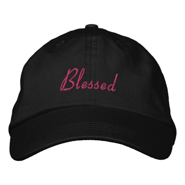 Gorra Bordada Blessed Personalized Embroidered Baseball Cap (Anverso)
