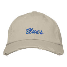 Blues Dark Text Baseball Cap