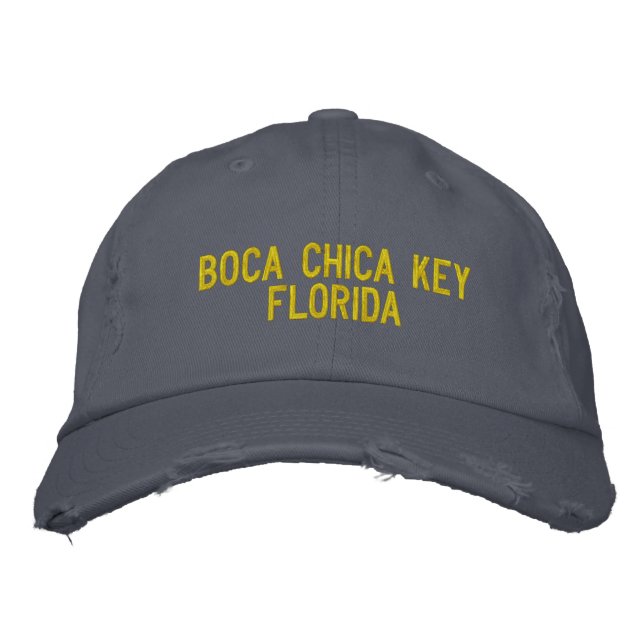 Gorra Bordada Boca Chica Key, Florida (Anverso)