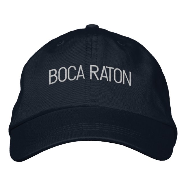 Gorra Bordada Boca Raton, sombrero de béisbol barbudo en Florida (Anverso)