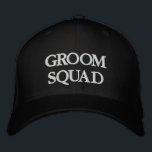 Gorra Bordada Boda blanco y negro de Groom Squad<br><div class="desc">Escuadrón de Groom,  boda blanco y negro de la tribu Gorra de béisbol bordado Disponible en muchos colores y opciones</div>