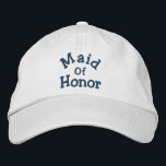 Gorra Bordada Boda De Honor De Maid<br><div class="desc">La doncella de honor es una linda gorra de béisbol. Perfecto para todas sus funciones y eventos bodas. Haga clic en el Personalizar para cambiar el color del tipo de letra. Tengo gorras disponibles en mi tienda para cada miembro de tu fiesta nupcial. Visita Smilin' Eyes Treasures para más invitaciones...</div>