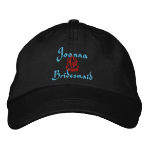 Gorra Bordada Boda de la dama de honor Black