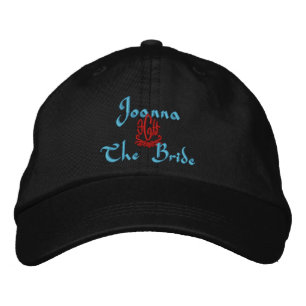 Gorra Bordada Boda de novia negro