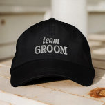 Gorra Bordada Boda de tipografía simple y moderna de Team Groom<br><div class="desc">Tipografía simple de Team Groom.</div>