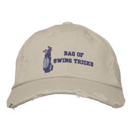 Gorra Bordada Bolsa De Láminas De Swing Humor Con Clubes De Golf