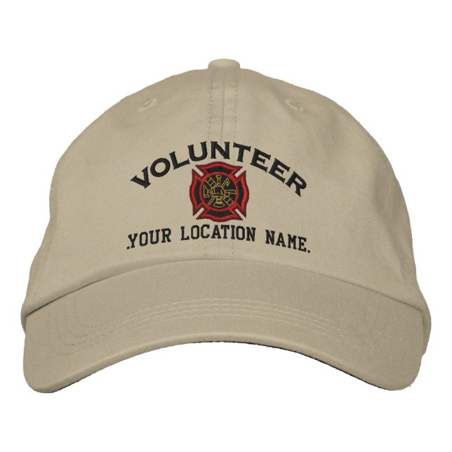 Gorra Bordada Bomberos voluntarios personalizados (Anverso)