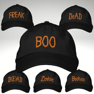 Gorra bordada BOO disfraz de fiesta de Halloween