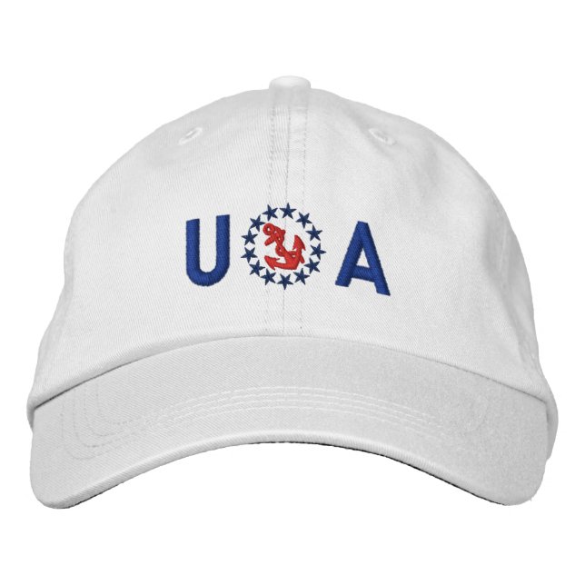 Gorra Bordada Bordado de barco personalizado monograma de ANCHOR (Anverso)