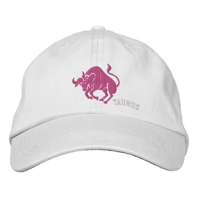Gorra Bordada Bordado del símbolo del zodiaco del tauro (Anverso)