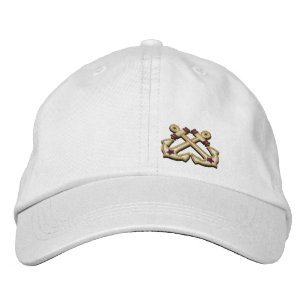 Gorra Bordada Bordado náutico cruzado de la estrella de las
