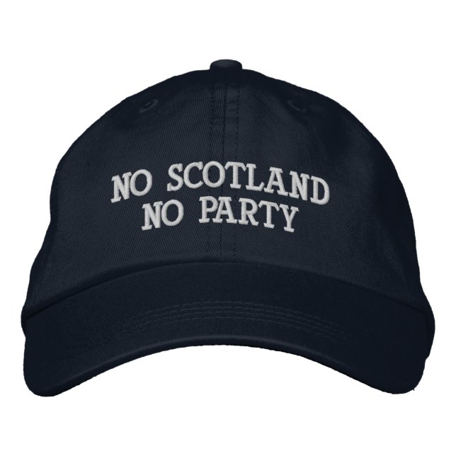 Gorra Bordada Bordado No Escocia No Fiesta  (Anverso)
