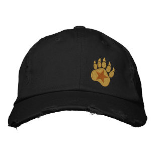 Gorra Bordada Bordado salvaje de la estrella de la pata de oso