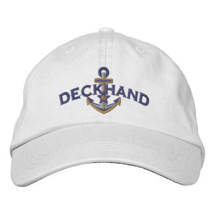 Gorra Bordada Bordador Estrella Náutica Ancla de Marinero