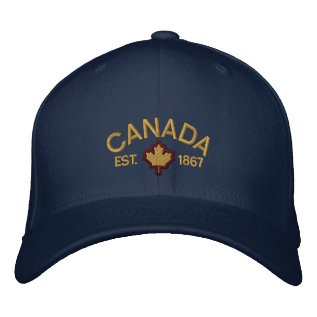 Gorra Bordada Bordados de aniversario canadiense (Anverso)