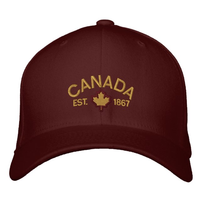Gorra Bordada Bordados de aniversario canadiense (Anverso)