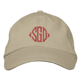 Gorra Bordada Borgoña monogramado en beige