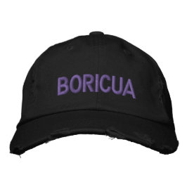 Gorra Bordada Boricua