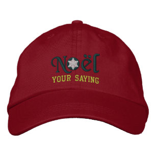 Gorra Bordada Borrado de copo de nieve Noel personalizado