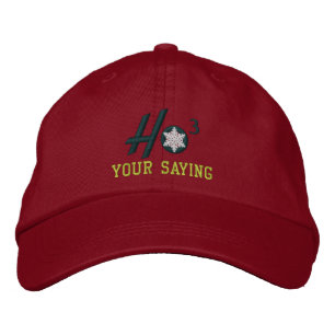 Gorra Bordada Borrador de copo de nieve de Ho Ho Ho Ho Ho Ho Ho 
