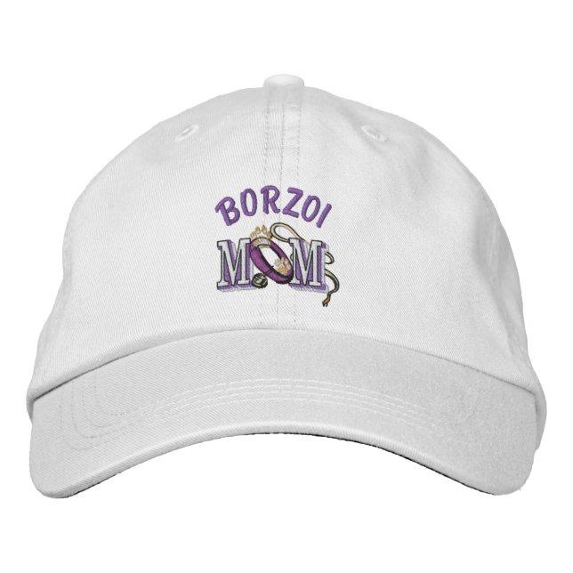 Gorra Bordada Borzoi Dog MOM (Anverso)