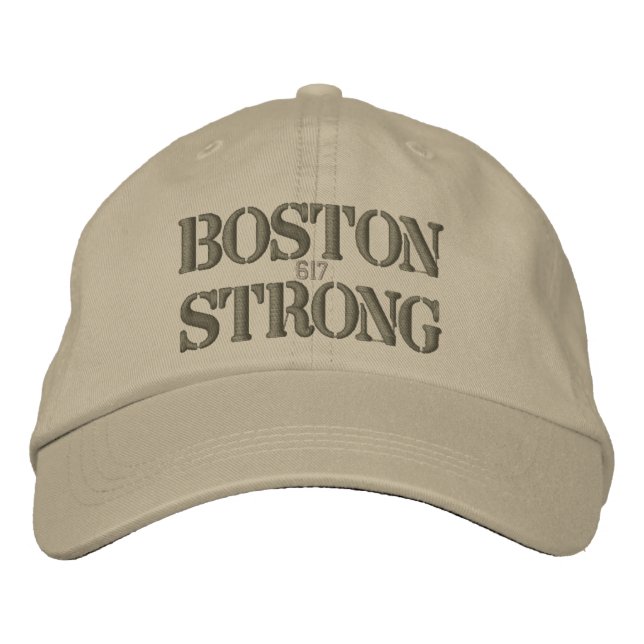 Gorra Bordada Boston Strong 617 (Anverso)