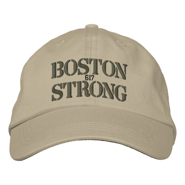 Gorra Bordada Boston Strong 617 (Anverso)